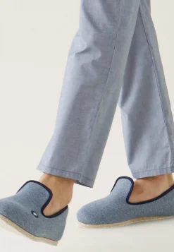 Le slip français Bas De Pyjamas|Bas De Pyjamas<Bas de pyjama en chambray-Tim Chambray Bleu