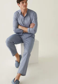Le slip français Bas De Pyjamas|Bas De Pyjamas<Bas de pyjama en chambray-Tim Chambray Bleu