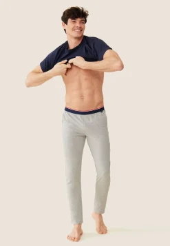 Le slip français Bas De Pyjamas|Bas De Pyjamas<Bas de pyjama en coton-Toudou Chiné Gris