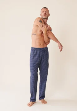 Le slip français Bas De Pyjamas|Bas De Pyjamas<Bas de pyjama en flanelle-Timothe Vichy gris Bleu