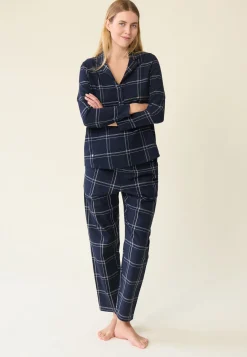 Le slip français Pyjamas<Bas de pyjama en flanelle-Delila Pacifique Bleu