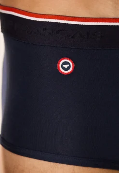 Le slip français Broderie 🪡|Boxers<Boxer échancré en coton-Pedro Bleu Marine Noir