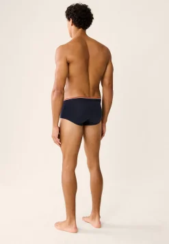 Le slip français Broderie 🪡|Boxers<Boxer échancré en coton-Pedro Bleu Marine Noir