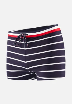Le slip français Boxers De Bain<Boxer de bain en polyamide-Triton Marinière Marine Bleu