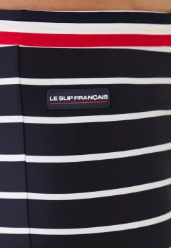 Le slip français Boxers De Bain<Boxer de bain en polyamide-Triton Marinière Marine Bleu