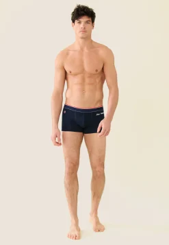 Le slip français Boxers|Boxers<Boxer en coton brodé-Marius Amour Bleu