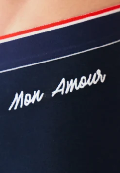 Le slip français Boxers|Boxers<Boxer en coton brodé-Marius Amour Bleu
