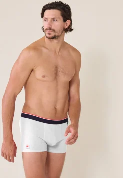 Le slip français Sous-Vêtements De Sports|Boxers<Boxer en coton-Marius /Bleu Marine XV de France Blanc