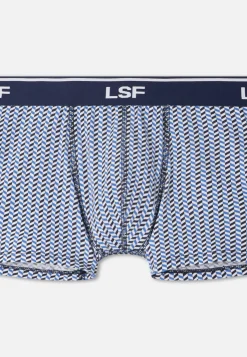 Le slip français Boxers|Boxers<Boxer en coton-Marius Chevron Poussière Bleu