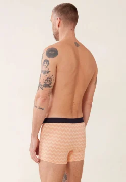 Le slip français Boxers|Boxers<Boxer en coton-Marius Chevron Zig Zag Tango Abricot Orange