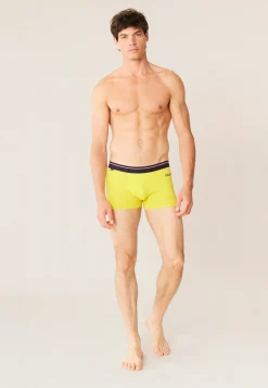 Le slip français Boxers|Boxers<Boxer en coton-Marius Cire Brodé Finisher Jaune