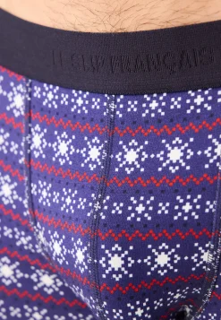 Le slip français Collection Cadeaux|Boxers<Boxer en coton-Marius Flocon Bleu