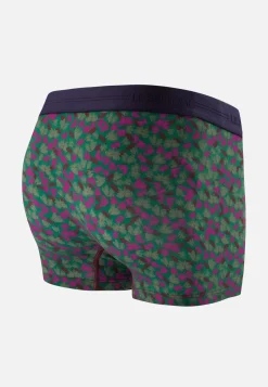 Le slip français Boxers|Boxers<Boxer en coton-Marius Imprimé Poppy Epicéa Betterave Vert