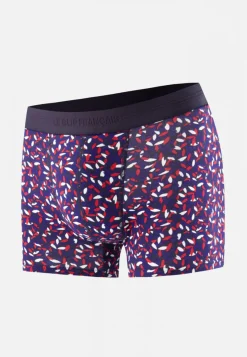 Le slip français Boxers|Boxers<Boxer en coton-Marius Imprimé Gavotte Marine Indigo Bleu