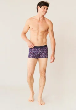 Le slip français Boxers|Boxers<Boxer en coton-Marius Imprimé Gavotte Marine Indigo Bleu
