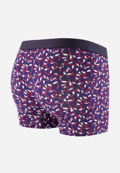 Le slip français Boxers|Boxers<Boxer en coton-Marius Imprimé Gavotte Marine Indigo Bleu