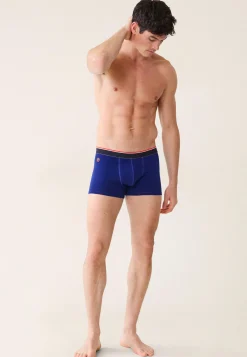 Le slip français Broderie 🪡|Boxers<Boxer en coton-Marius Indigo Bleu