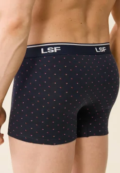 Le slip français Boxers|Boxers<Boxer en coton-Marius Petis pois marine Bleu