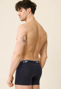 Le slip français Boxers|Boxers<Boxer en coton-Marius Petis pois marine Bleu