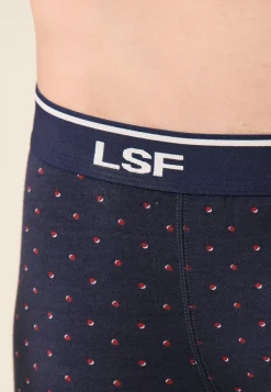 Le slip français Boxers|Boxers<Boxer en coton-Marius Petis pois marine Bleu