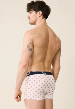 Le slip français Boxers|Boxers<Boxer en coton-Marius Petit Coeur Rouge Blanc