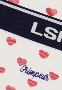 Le slip français Boxers|Boxers<Boxer en coton-Marius Petit Cœur Rouge Brodé Grimpeur Blanc