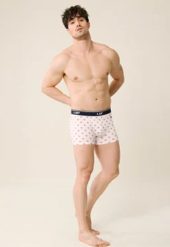 Le slip français Boxers|Boxers<Boxer en coton-Marius Petit Cœur Rouge Brodé Grimpeur Blanc