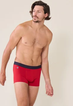 Le slip français Broderie 🪡|Boxers<Boxer en coton-Marius Cerise Rouge