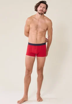Le slip français Broderie 🪡|Boxers<Boxer en coton-Marius Cerise Rouge