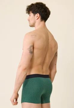 Le slip français Boxers|Boxers<Boxer en coton-Marius Zig Zag Sapin Vert