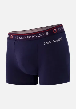 Le slip français Collection Cadeaux|Boxers<Boxer en coton-Redoutable Marine Beau Paquet Bleu