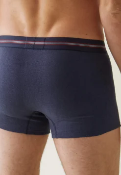 Le slip français Boxers|Boxers<Boxer en lin-Johnny Marine Bleu
