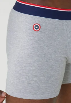 Le slip français Broderie 🪡|Boxers<Boxer long en coton-Michel Chiné Gris