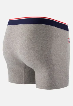 Le slip français Broderie 🪡|Boxers<Boxer long en coton-Michel Chiné Gris