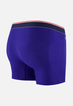 Le slip français Broderie 🪡|Boxers<Boxer long en coton-Michel Indigo Bleu