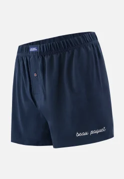 Le slip français Collection Cadeaux|Caleçons<Caleçon en coton-Fredo Marine Beau Paquet Bleu