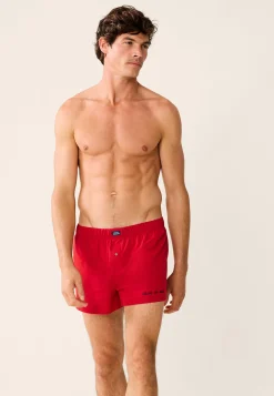 Le slip français Collection Cadeaux|Caleçons<Caleçon en coton-Fredo Buche De Noel Rouge