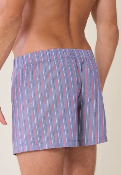 Le slip français Caleçons|Caleçons<Caleçon en coton-Jacques Rayures Tricolores Bleu