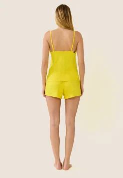 Le slip français Pyjamas<Caraco de pyjama en coton-Rox Soleil Jaune