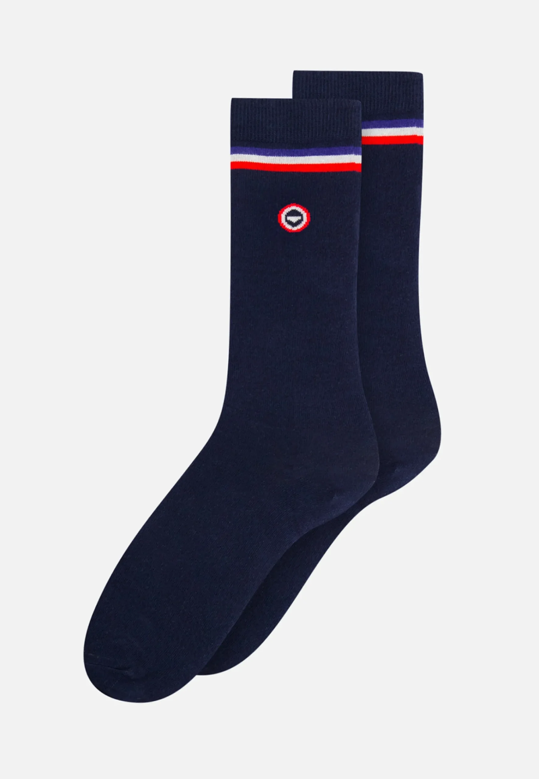 Le slip français Chaussettes En Coton|Chaussettes En Coton<Chaussettes mi-hautes en coton-Lucas Drapeau Marine Bleu