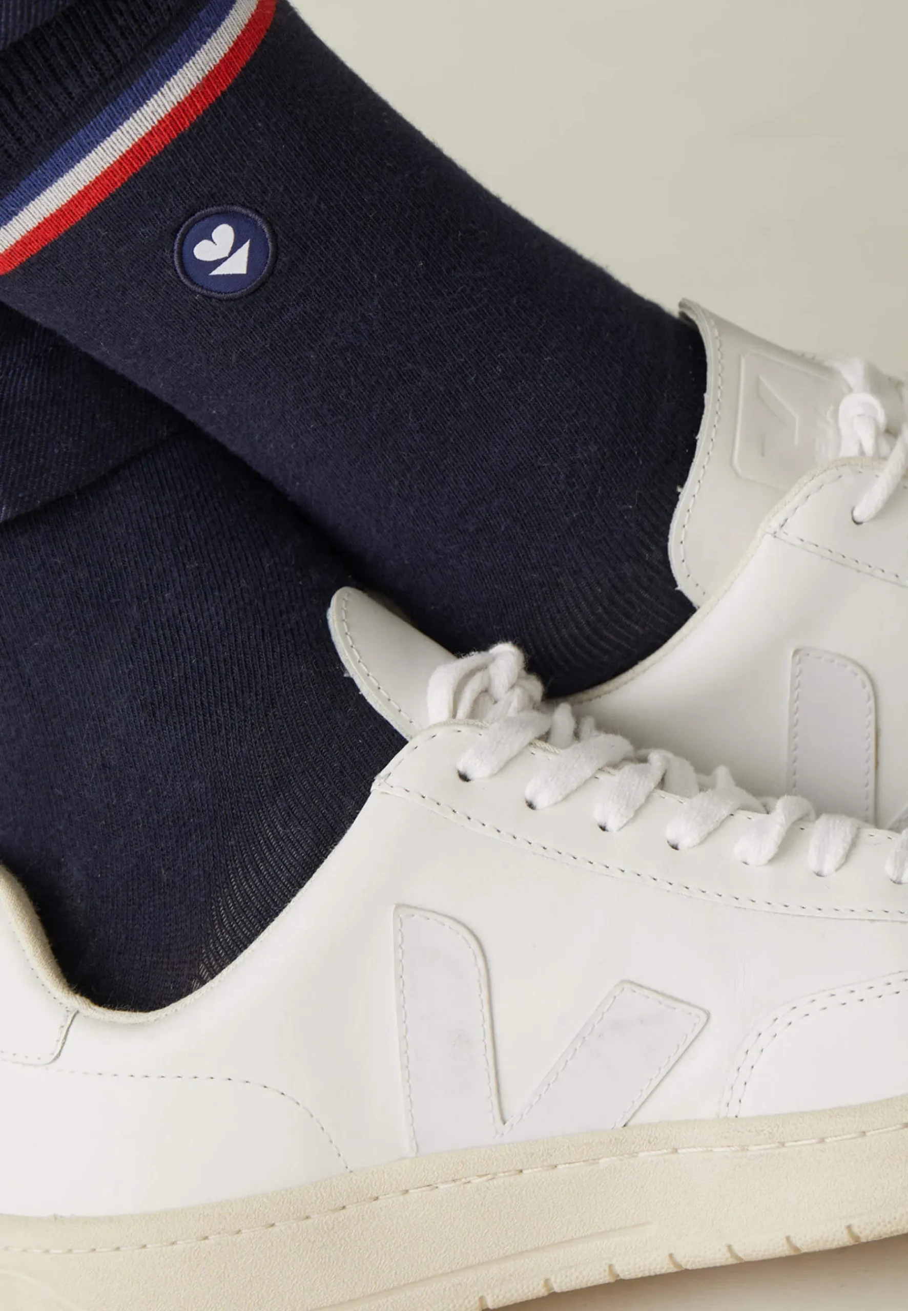 Le slip français Chaussettes En Coton|Chaussettes En Coton<Chaussettes mi-hautes en coton-Lucas Drapeau Marine Bleu