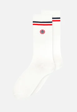 Le slip français Chaussettes En Coton|Chaussettes En Coton<Chaussettes mi-hautes en coton-Lucas Drapeau Blanc