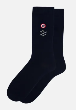 Le slip français Chaussettes En Coton|Chaussettes En Coton<CHaussettes mi-hautes en coton-Lucas Marine Petit Flocon Bleu