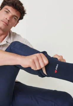 Le slip français Chaussettes En Coton|Chaussettes En Coton<Chaussettes mi-hautes mixtes en coton-Lucas Coeur Bleu