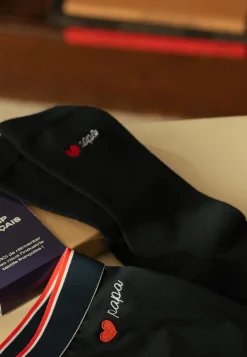 Le slip français Chaussettes En Coton|Chaussettes En Coton<Chaussettes mi-hautes mixtes en coton-Lucas Coeur Bleu