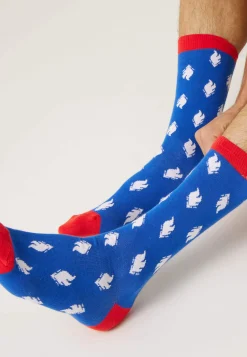 Le slip français Chaussettes En Coton|Chaussettes En Coton<Chaussettes mi-hautes mixtes en coton-Lucas Coq Bleu