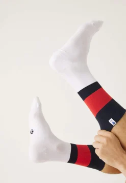 Le slip français Chaussettes En Coton|Chaussettes En Coton<Chaussettes mi-hautes mixtes en coton-Lucas Equipe de France Blanc