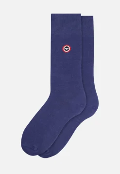 Le slip français Chaussettes En Coton|Chaussettes En Coton<Chaussettes mi-hautes-Lucas Uni Acier Bleu