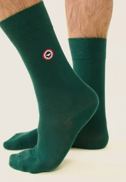 Le slip français Chaussettes En Coton|Chaussettes En Coton<Chaussettes mi-hautes-Lucas Uni Epicea Vert