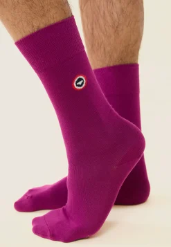 Le slip français Chaussettes En Coton|Chaussettes En Coton<Chaussettes mi-hautes-Lucas Uni Betterave Rose